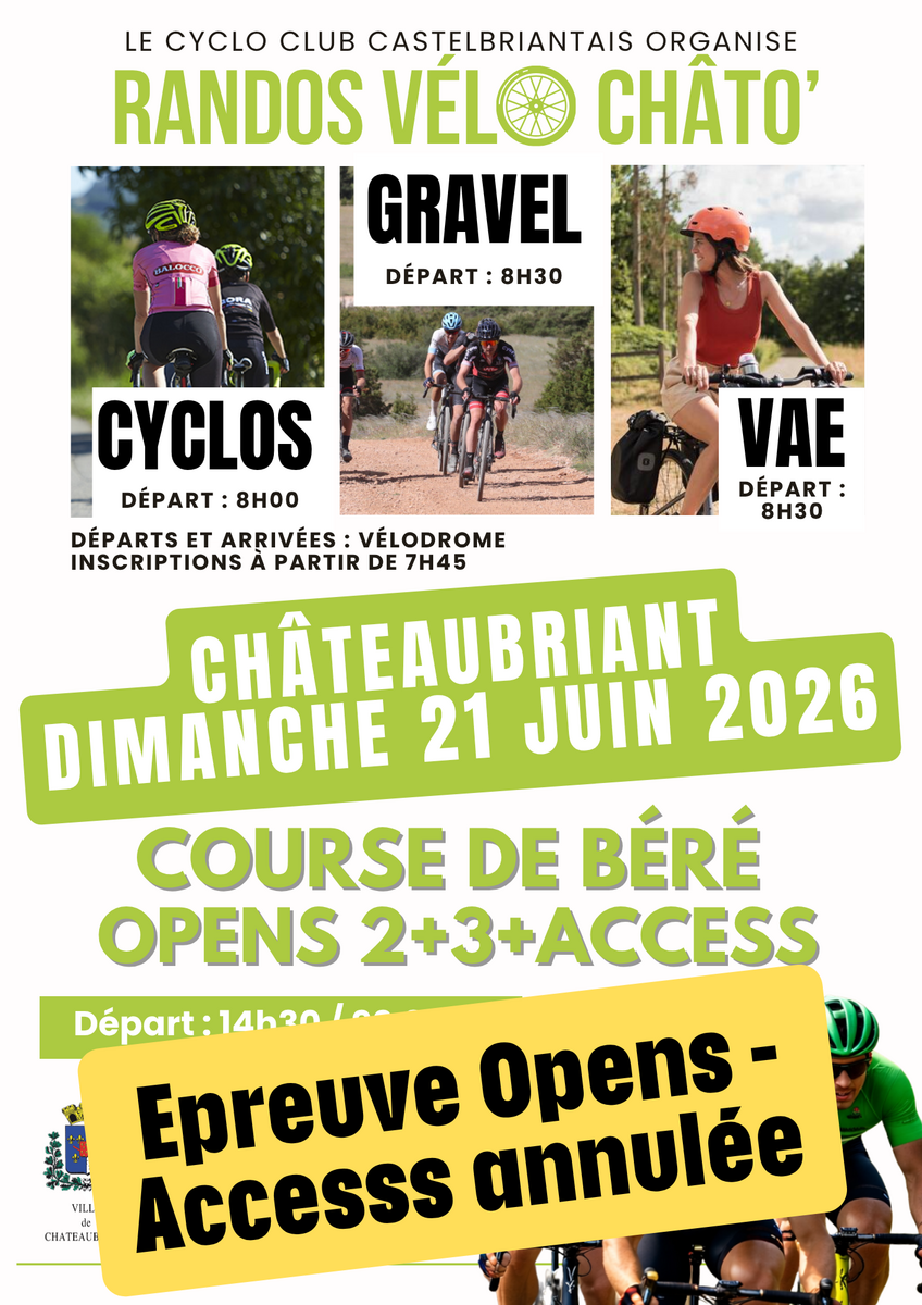 Course Opens 2/3+ Access - CHATEAUBRIANT - EPREUVE ANNULEE