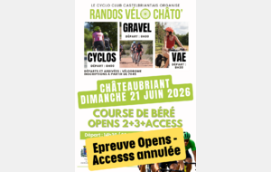 Course Opens 2/3+ Access - CHATEAUBRIANT - EPREUVE ANNULEE
